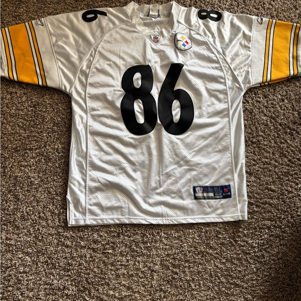 Reebok White Onfield Steelers Jersey